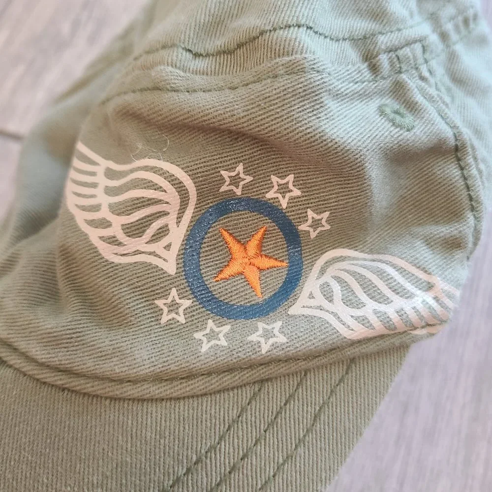 🏷 3/$15 or 5/$20 Old Navy baby boys aviator hat cadet army green 6-12 months